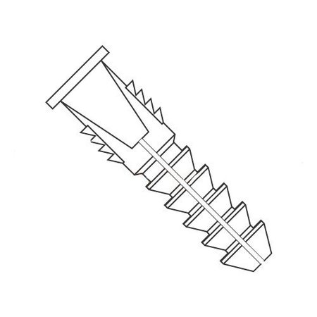 NEWPORT FASTENERS Screw Anchor, 1-5/32" to 1-1/2" L, Nylon, 1000 PK 469829